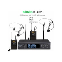König K-402 Yaka+Yaka Iki Kanal Uhf Telsiz Mikrofon