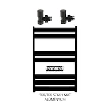 Mat Siyah Alüminyum Havlupan 50 x 70 Cm Termorad Petsa Slim +2 Adet N11.89