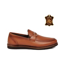 Voyager Erkek Hakiki Deri Tokalı Loafer Ayakkabı Klasik Smart Casual Taba 5768 M