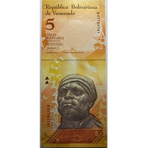 Venezuela 2007 Yılı 5 Bolivares Kağıt Para Çil Unc Koleksiyon Para