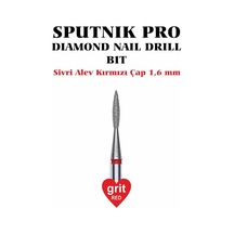 Elmas Sivri Alev Freze Kırmızı Çap 1,6mm