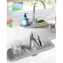 Elastik Mutfak Banyo Musluk Matı Düzenleyici Kaydırmaz Taban Organizer Labo Kenar Matı Çok Renkli