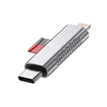 Microcase Çift Girişli Lightning Ve Type-c Kart Okuyucu-al5808