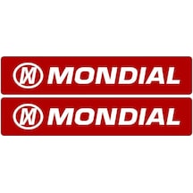 Mondial Sticker Kırmızı 15x3cm 2 Li Set Universal Mondial Etiket