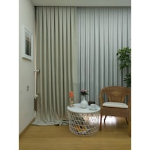Evdepo Home Keten Krem Fon Perde Tek Kanat Krem