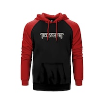 Testament Logo Kırmızı Renk Reglan Kol Sweatshirt / Hoodie