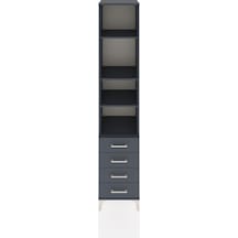 Hyperion Dolap 4 Raflı 4 Çekmeceli 44x44x221 Antrasit-antrasit Antrasit