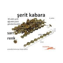Şerit Kabara Gold Sarı Benekli Renk 30 Adet Raptiye Çivi Koltuk Ç