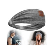 Uyku Kulaklığı Bluetooth Başı Bantı, Yumuşak Kumaşlı Kablosuz Hoparlörlü, Yan Yatanlar İçin Uyku, Spor Ve Seyahat - Gri