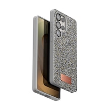 Onegif  Galaxy Uyumlu S25 Ultra Bright Simli Kapak - Gümüş