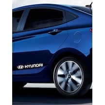 Oto Sticker Hyundai Yan Kapı Çıta Altı Düz Yazısı Logo