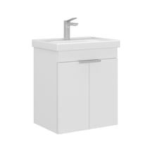 Orka Desna 50 Cm Mat Beyaz Banyo Dolabı Alt Modül Lavabo Beyaz