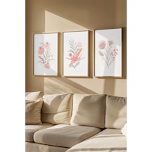 Artavessa Gerçek Ahşap Çerçeveli 3 Parça 3D Poster Tablo Seti - 3DARTSOHOSET100 15 x 20 15 x 20