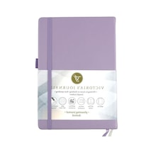 Pastel Mor Renkli 14x20 Cm Boyutunda Lastikli Noktalı Defter 124-Pembe
