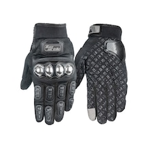 Motosiklet Eldiveni, Karbon Fiber Korumalı, Koyun Derisi Nefes Alabilir - Siyah Xl