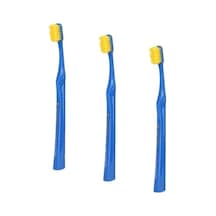Dentıste' 6580 Super Premium Yumuşak Diş Fırçası Mavi 3 Paketi Açık Ahşap