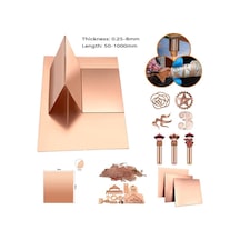 1 Adet Kalınlık 0,25-8mm Uzunluk 50-1000mm %99,9 Saflıkta Bakır Metal Plaka