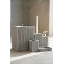 Acar Jhn-09343 Gri Laduree Collection 5'li Banyo Set