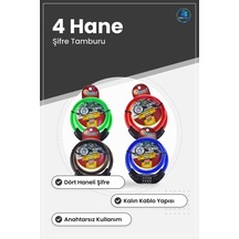 Motosiklet Kilidi Şifreli Kalın Kablo Kilit Hırsızlık Önleyici Gü