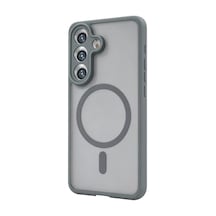 Samsung Uyumlu Galaxy A55 5g Loji Magsafe Kapak - Gri Çok Renkli