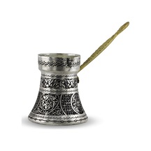 Sekiz Fincanlık İşlemeli Kalın Bakır Cezve 600 Ml