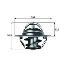 Termostat - Fiat 124, 1500/2300, 238, 1000 Serie, Spider, Giulia - Mahle-tx383d