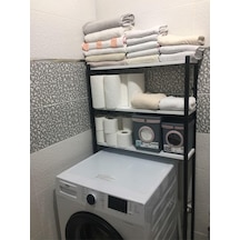 Çamaşır Makinesi Üstü Düzenleyici Raf Banyo Dolabı Rafı Makine Üstü Beyaz 3 Raflı Banyo Düzenleyici Renkli