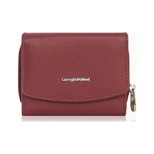 Cengiz Pakel Kadın Hakiki Deri Mini Yatay Çıtçıtlı Cüzdan/portföy - 65288 - Bordo 65288-bordo