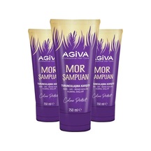 Agiva Silver Mor Şampuan 3 x 250 ML