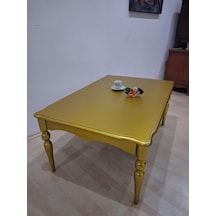 Orta Sehpa Demonte 90684 Model Kayın Aslan Retro Ayak Gold Renk El Yapım