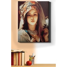 Webstyle Sayılarla Boyama Seti Kasnaklı Beyaz Leylaklı Kız 50 X 65 Cm