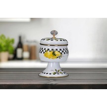 Lemon Emaye Ayaklı Şekerlik Çok Renkli