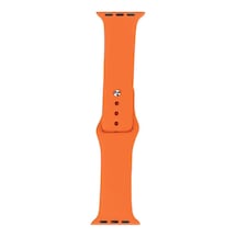 Watch 38mm Band Serisi Klasik Kordon Silikon Strap Kayış-turuncu