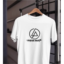 Unısex Kadın Erkek Linkin Park Rock Grup Xero Siyah Beyaz Tasarım Baskılı %100 Pamuk T-shirt Beyaz