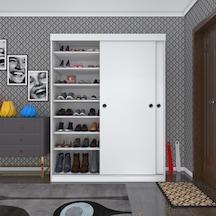Kenzlife Portmanto Ayakkabılık Plevne Mat Beyaz 180 140 50 Suntalam 24 Çift Ayakkabı Kapasitesi