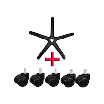 Türksit Yedek Parça Plastik Ayak 70'Lik+5'Li Tekerlek Seti