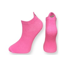 Me-vo Tekli Açık Pembe Renkli Bay/bayan Unisex Esnek Nem Alabilen Pamuklu Karpuz Desenli Patik Çorap Açık Pembe
