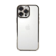 Apple iPhone Uyumlu 16 Pro Max Kılıf Razer Lensli Silikon - Titanyum Gri Bz8683140773779