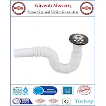 Lavabo Gider Sifonu Körüklü Beyaz