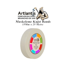 Maskeleme Bandı Kağıt Bant 15 Mm 25 Metre 1 Adet Boya Bantı Maskeleme Kağıt Bant Duvar Yağlı Boya Badana