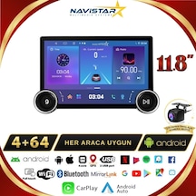 Seat İbiza 11.8&quot Dual Knob 4gb + 64gb 2008-2015 Model Android 13 Kablosuz Carplay Navigasyon Multimedya Sistemi