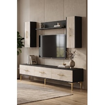Tvr1815at İda Tv Ünitesi Takımı Antrasit-traverten 180cm Antrasit - Traverten