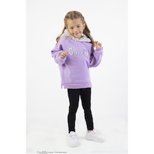 Harika Kids Kız Çocuk Kumaş Orta Kalınlıkta Caretta Nakış Örme Basic Taytlı Alt Üst Takımı 001