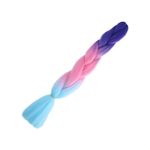 Afrika Örgülük Ombreli Sentetik 100 Gr. / Mor / Açık Pembe / Açık Mavi - Ybve-713900 Karışık - Çok Renkli