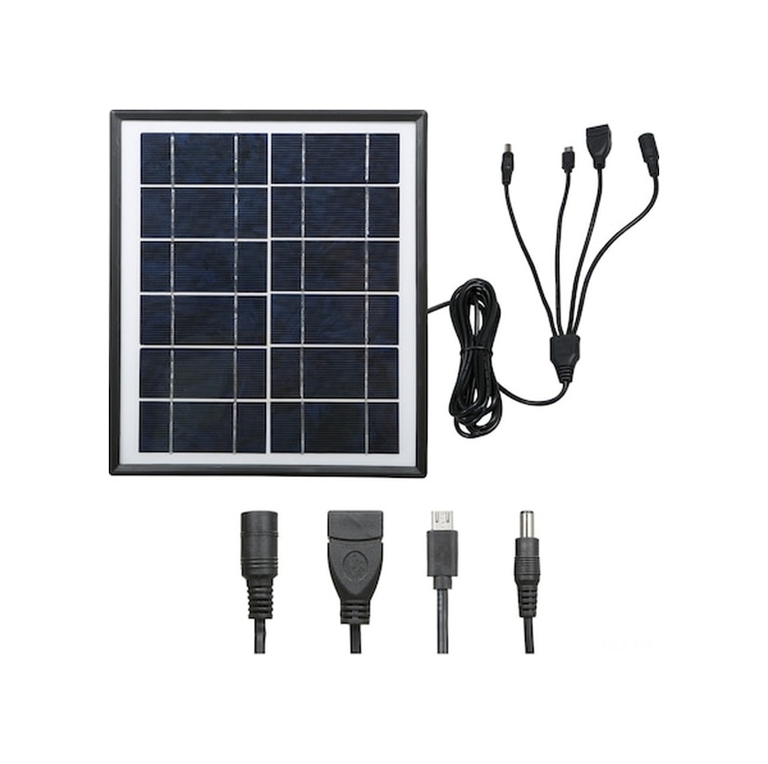 7w Taşınabilir Güneş Paneli - 6v 1.3a Çıkışlı, Ip65 Su Geçirmez, Usb/dc Bağlantılı, Kamp & Seyahat İçin