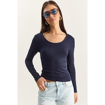 Shade Kadın Ultra Soft U Yaka Bluz 122 60283831 - Lacivert