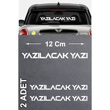Kişiye Özel Ad Soyad Sticker 2 Adet - Araba Oto Motosiklet Karavan Sticker - 00122 12 Cm