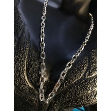 Vog Erkek Çelik Kolye - 6mm Köşeli Force Şık Tasarım Sevgiliye Eşe Babaya Arkadaşa Çelik Kolye