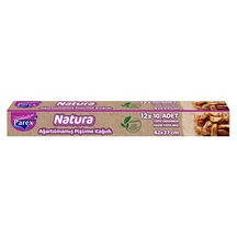 Natura 12 Adet Ağartılmamış Organik Hazır Kesilmiş Pişirme Kağıdı 10'lu Çok Renkli