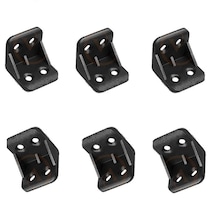 Mobilya Rafı Plastik L Köşe Bağlantı Siyah 50 Adet